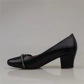 Trend Adımlar Siyah Yandan Taş İşlemeli Özel Üretim Klasik Ayakkabı thumbnail 3