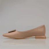 Trend Adımlar Kahverengi Kısa Kare Topuk Kadın Klasik Ayakkabı thumbnail 3