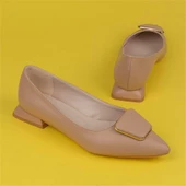 Trend Adımlar Kahverengi Kısa Kare Topuk Kadın Klasik Ayakkabı thumbnail 6