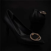 Trend Adımlar Siyah Taş İşlemeli Kadın Klasik Ayakkabı thumbnail 7