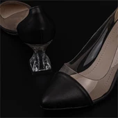 Trend Adımlar Siyah Şeffaf İşelemeli Kadın Klasik Ayakkabı thumbnail 5