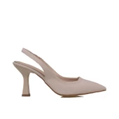 Trend Adımlar Krem Chic Ease Lastikli Kadın Keten Klasik Ayakkabı - 1