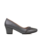 Trend Adımlar Gümüş Yandan Taş İşlemeli Özel Üretim Klasik Ayakkabı thumbnail 1