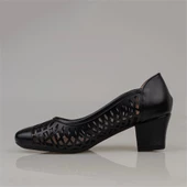 Trend Adımlar Siyah Şeffaf Parlak Kadın Klasik Ayakkabı - 3