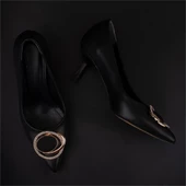 Trend Adımlar Siyah Taş İşlemeli Kadın Klasik Ayakkabı thumbnail 6