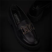 Trend Adımlar Siyah Chic Belle Tokalı Kadın Oxford Ayakkabı - 7