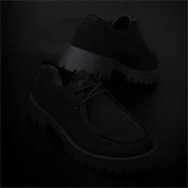 Trend Adımlar Siyah Elegans Suede Kadın Oxford Ayakkabı - 7