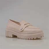 Trend Adımlar Krem Flex Kadın Üç Tokalı Değişken Oxford Ayakkabı - 2