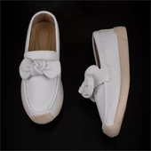 Trend Adımlar Beyaz Grace Step Kadın Fiyonklu Hafif Oxford Ayakkabı - 5