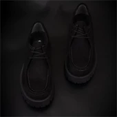 Trend Adımlar Siyah Elegans Suede Kadın Oxford Ayakkabı - 6