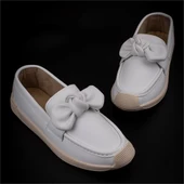 Trend Adımlar Beyaz Grace Step Kadın Fiyonklu Hafif Oxford Ayakkabı - 4