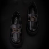 Trend Adımlar Siyah Chic Belle Tokalı Kadın Oxford Ayakkabı - 6