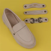 Trend Adımlar Krem Flex Kadın Üç Tokalı Değişken Oxford Ayakkabı - 6