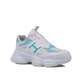 Trend Adımlar Mavi Handa Kadın Bağcıklı Kalın Taban Sneaker - 2