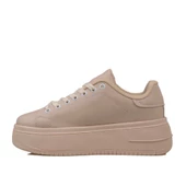 Trend Adımlar Kahverengi Düz Kalın Taban Bağcıklı Kadın Sneaker - 3