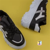 Trend Adımlar Siyah Kadın Kalın Taban Sneaker - 5