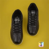 Trend Adımlar Siyah-Beyaz Sıfır Taban Unisex Kort Sneaker - 4