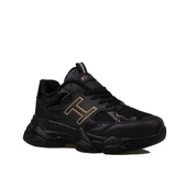 Trend Adımlar Siyah Handa Kadın Bağcıklı Kalın Taban Sneaker thumbnail 2