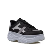 Trend Adımlar Siyah Kadın Kalın Taban Sneaker - 2