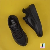 Trend Adımlar Siyah Unisex Kalın Taban Comfortable Sneaker - 5
