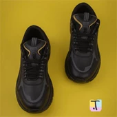 Trend Adımlar Siyah Kalın Tabanlı Memory Foam Unisex Sneaker thumbnail 5