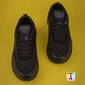 Trend Adımlar Siyah Unisex Kalın Taban Comfortable Sneaker - 4