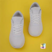 Trend Adımlar Beyaz Comfortable Unisex Yürüyüş Spor Ayakkabı - 4