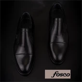 Fosco Siyah Hakiki Deri Bağcıksız Klasik Ayakkabı - 5