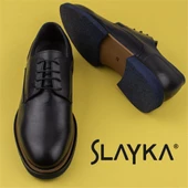 Slayka Lacivert Elegant Beauty Erkek Bağcıklı Klasik Ayakkabı - 7