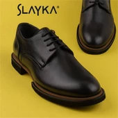 Slayka Siyah Elegant Beauty Erkek Bağcıklı Klasik Ayakkabı thumbnail 9