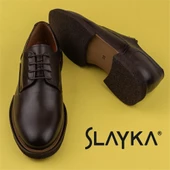 Slayka Kahverengi Elegant Beauty Erkek Bağcıklı Klasik Ayakkabı - 7