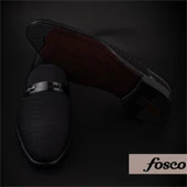 Fosco Siyah Saten Üzeri Rugan İşlemeli Erkek Klasik Ayakkabı - 7