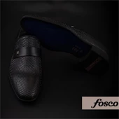 Fosco Siyah Bağcıksız Lazer Baskılı Erkek Klasik Ayakkabı - 7