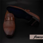 Fosco Taba Bağcıksız Lazer Baskılı Erkek Klasik Ayakkabı thumbnail 7