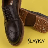 Slayka Kahverengi Dissimilar Erkek Hakiki Deri Klasik Ayakkabı - 8