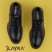 Slayka Lacivert Elegant Beauty Erkek Bağcıklı Klasik Ayakkabı - 6