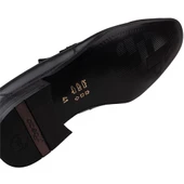 Fosco Siyah Kesik Burun Neolit Taban Bağcıksız Klasik Ayakkabı thumbnail 5