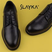 Slayka Lacivert Elegant Beauty Erkek Bağcıklı Klasik Ayakkabı - 8