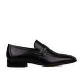 Fosco Siyah Kesik Burun Neolit Taban Bağcıksız Klasik Ayakkabı thumbnail 1