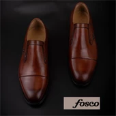Fosco Taba Hakiki Deri Bağcıksız Klasik Ayakkabı - 5