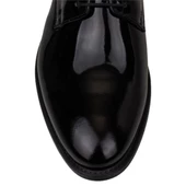 M2S Siyah Rugan Düz Bağcıklı Klasik Ayakkabı - 6