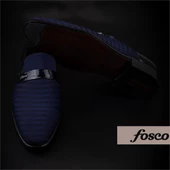 Fosco Mavi Saten Üzeri Rugan İşlemeli Erkek Klasik Ayakkabı thumbnail 7