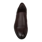 M2S Kahverengi Erkek Hakiki Deri Yuvarlak Burun Klasik Ayakkabı thumbnail 6