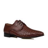 Fosco Taba Hakiki Deri Özel Üretim Örgülü Klasik Ayakkabı - 2