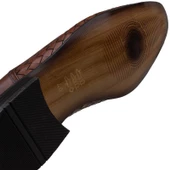 Fosco Taba Hakiki Deri Özel Üretim Örgülü Klasik Ayakkabı - 5