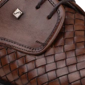 Fosco Taba Hakiki Deri Özel Üretim Örgülü Klasik Ayakkabı - 3