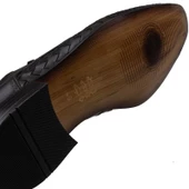 Fosco Siyah Hakiki Deri Özel Üretim Örgülü Klasik Ayakkabı thumbnail 5