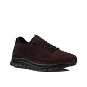 M2S Kahverengi Hakiki Nubuk Deri Erkek Lastikli Günlük Ayakkabı thumbnail 2