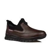 M2S Kahverengi Hakiki Deri Lastikli Mevsimlik Casual Ayakkabı thumbnail 2