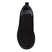 Slayka Siyah Dignity Hakiki Nubuk Deri Bağcıklı Casual Ayakkabı - 4